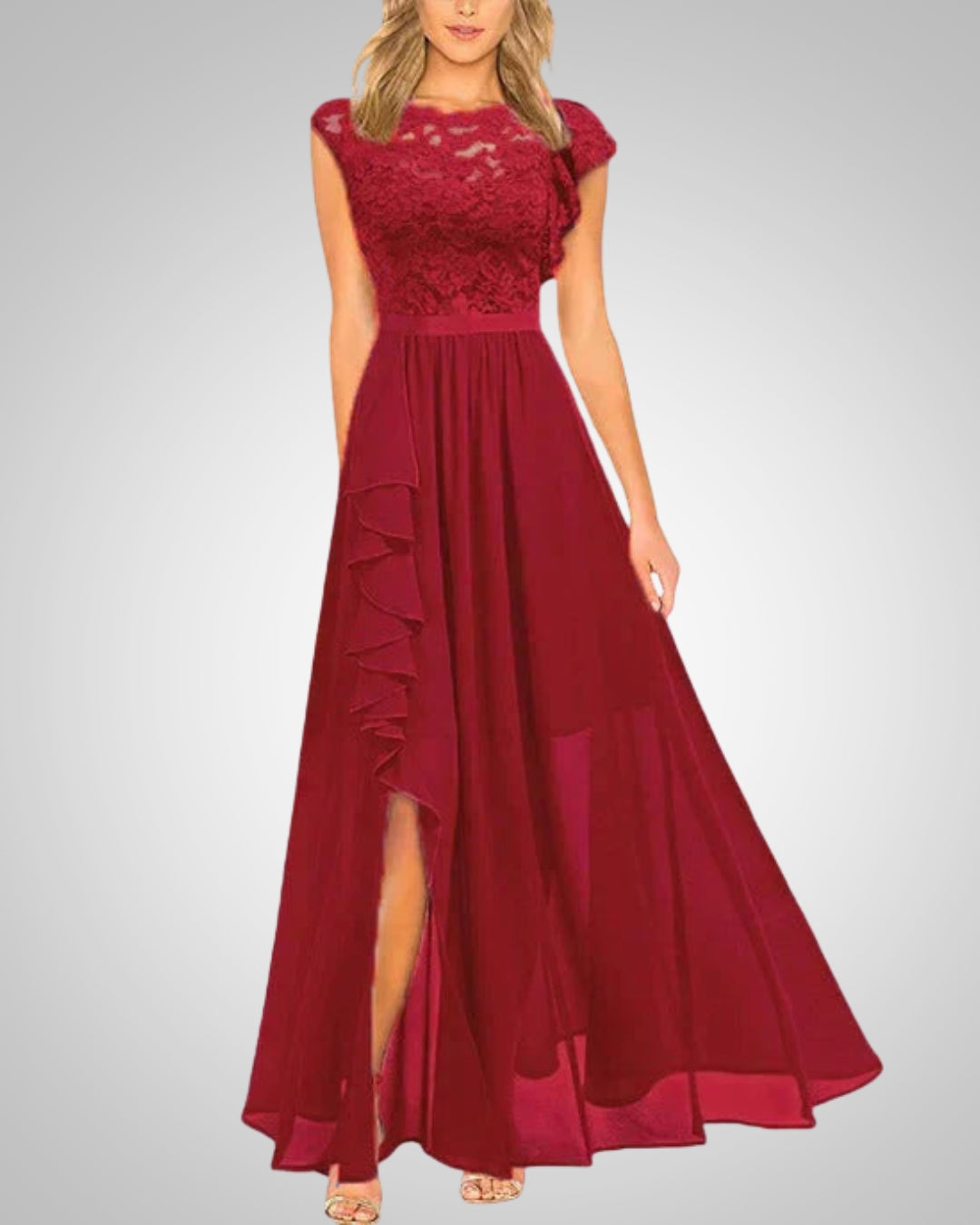 Krystyna | Damskie Elegancka Wieczorowa Sukienka Maxi