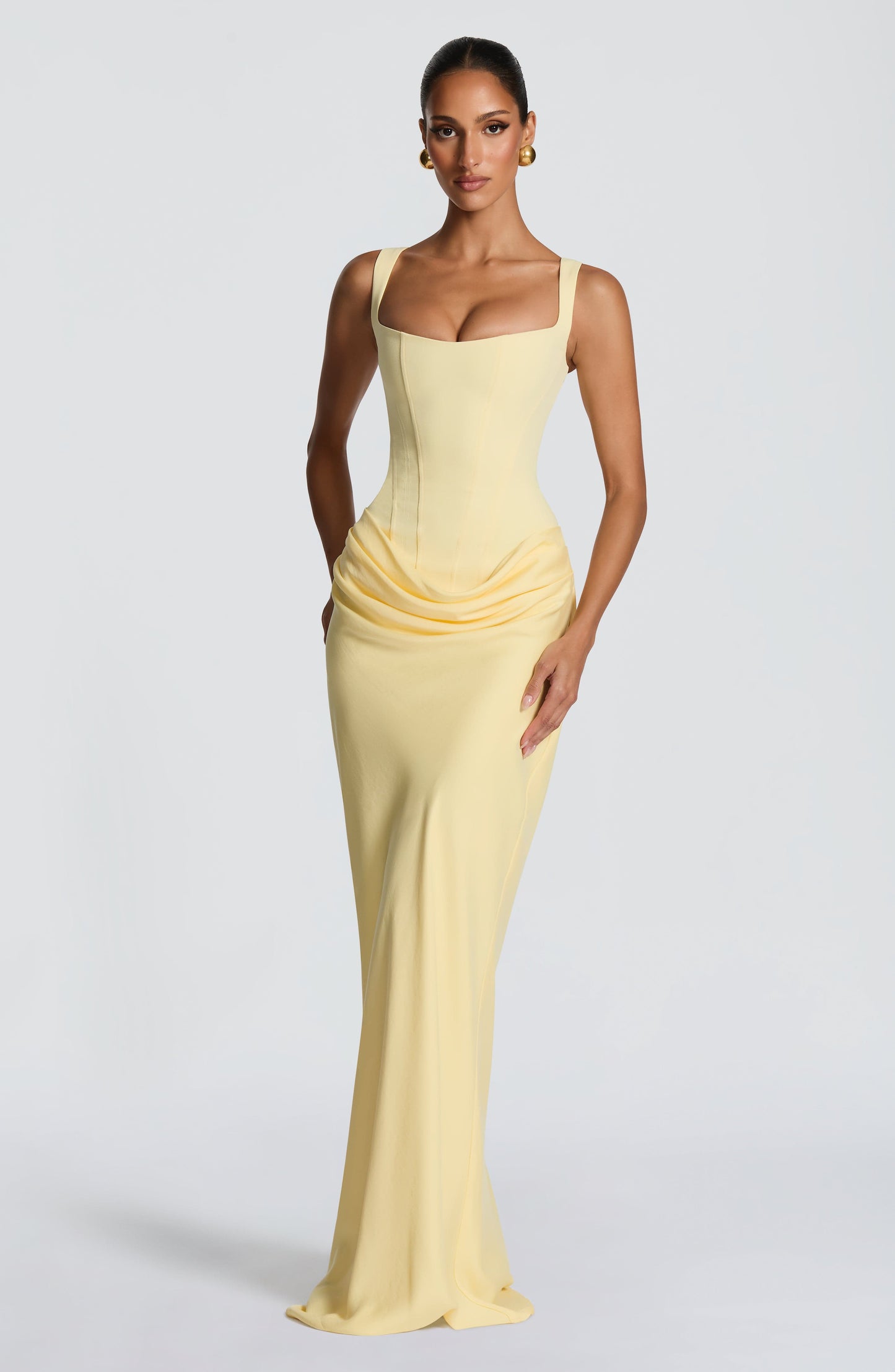 Liliana | Damskie Elegancka Drapowana Sukienka Wieczorowa