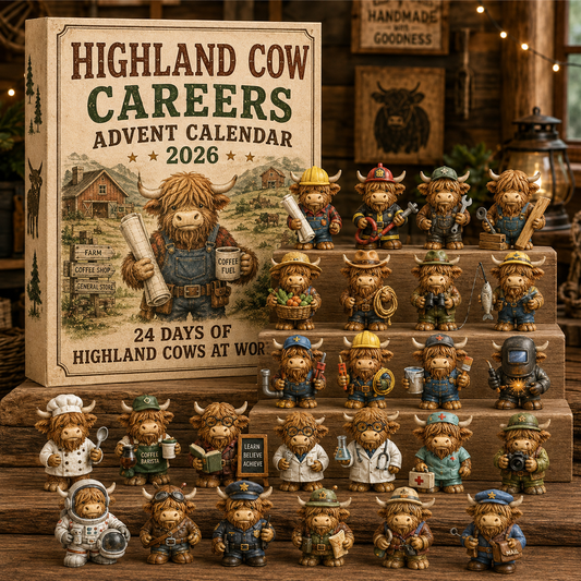 Highland Cow Careers Kalendarz Adwentowy 2026