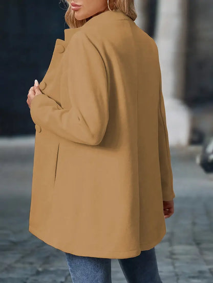 Klaudia | Damskie Elegancki Jesienny Płaszcz na Guziki
