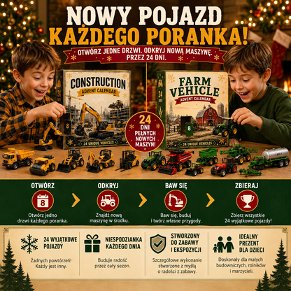 Kalendarz Adwentowy 24 Pojazdy Budowlane