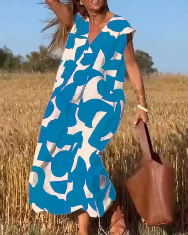 Katarzyna | Damska Letnia Luźna Sukienka Maxi
