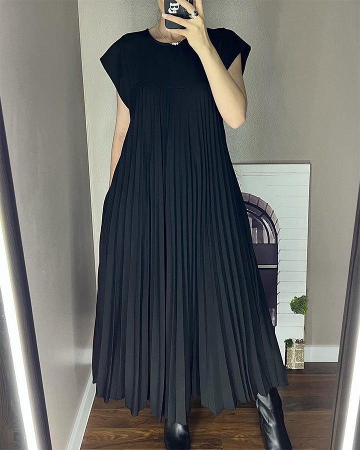 Merle | Damska Elegancka Plisowana Sukienka Maxi