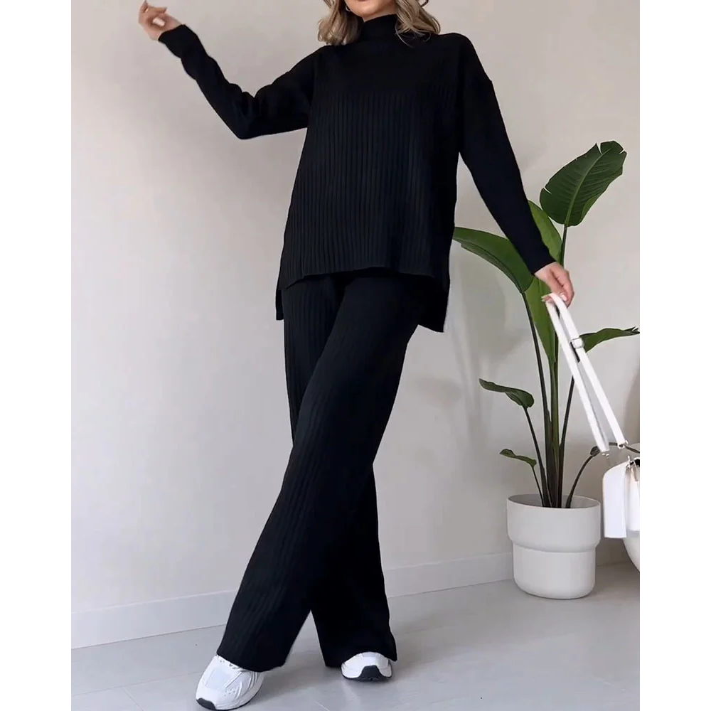 Jagoda | Damska Komfort Wysoki Dekolt Dresy