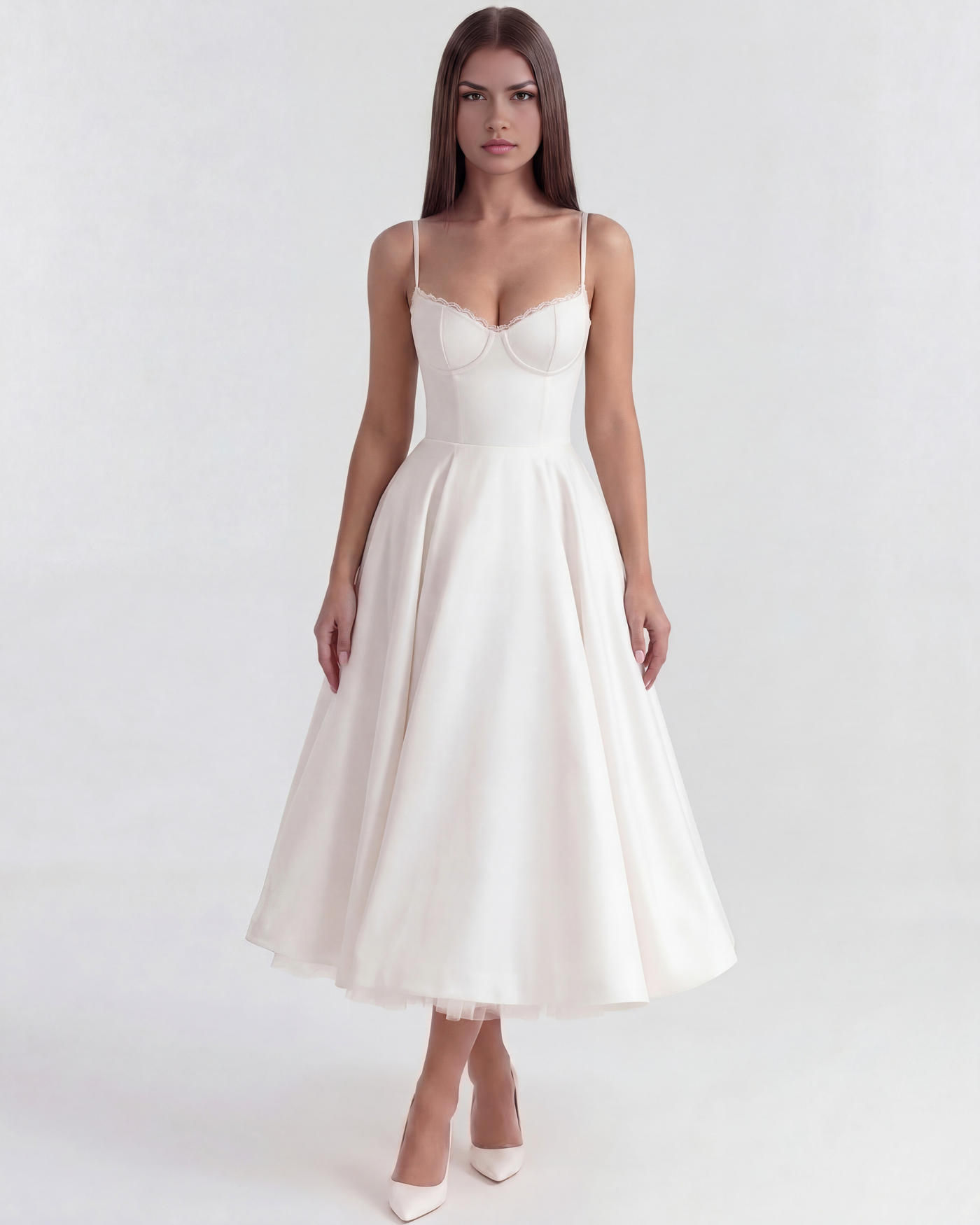 Emilia | Damskie Elegancka Weselna Sukienka A-line