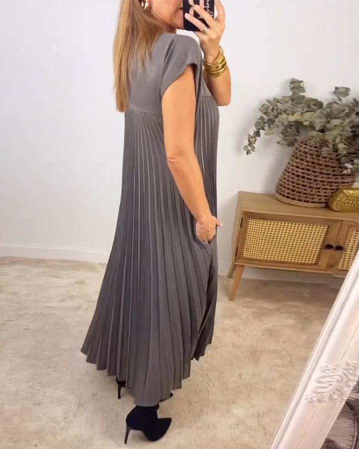 Merle | Damska Elegancka Plisowana Sukienka Maxi