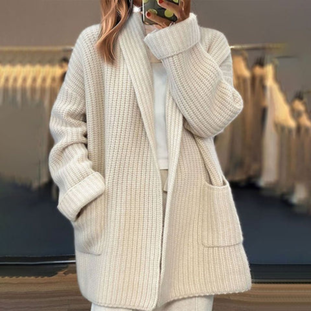 Briana | Damskie Dzianinowy Kardigan Oversize