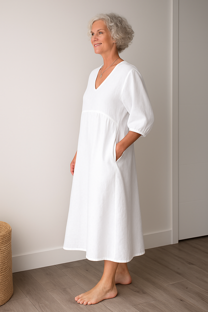 Lucyna | Damskie Casualowa Wygodna Sukienka V-neck