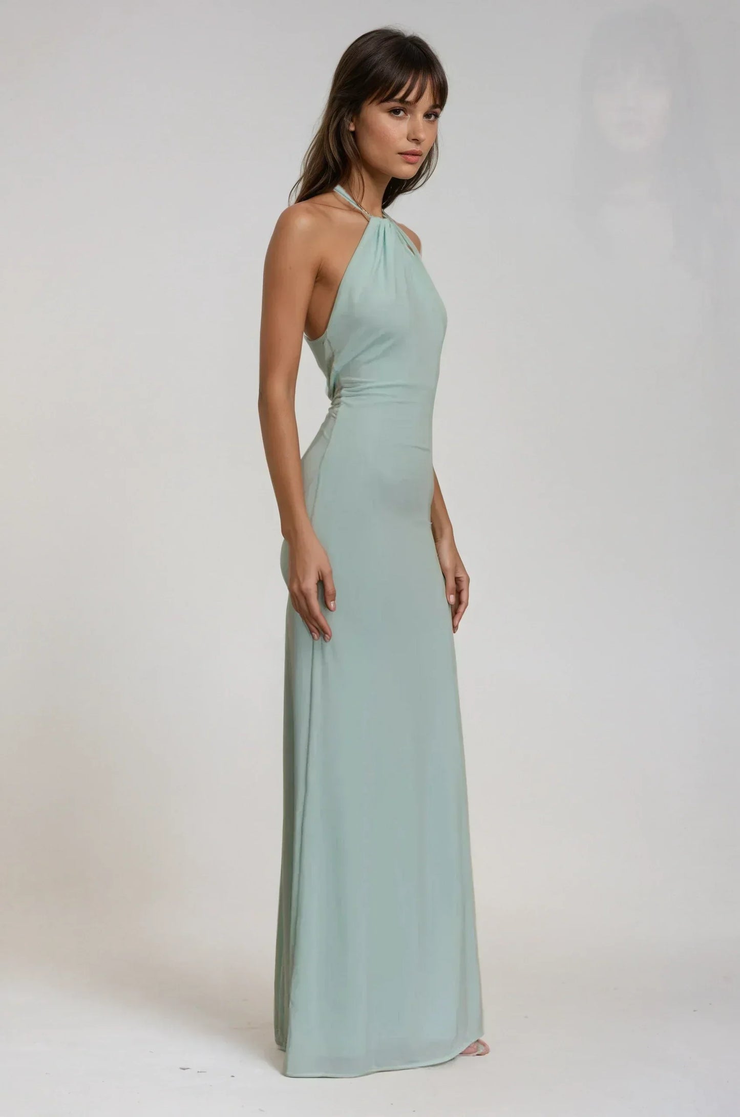 Amelia | Damskie Elegancka Letnia Sukienka Maxi Halter