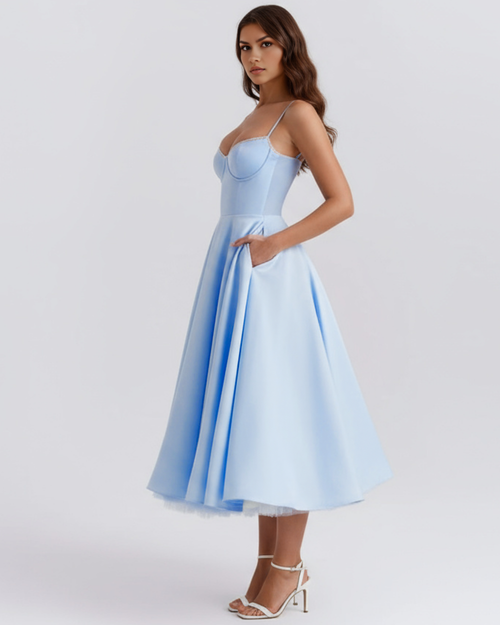 Emilia | Damskie Elegancka Weselna Sukienka A-line