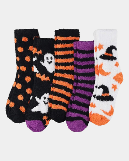 Danuta | Damskie Miękkie Pluszowe Skarpety Halloween