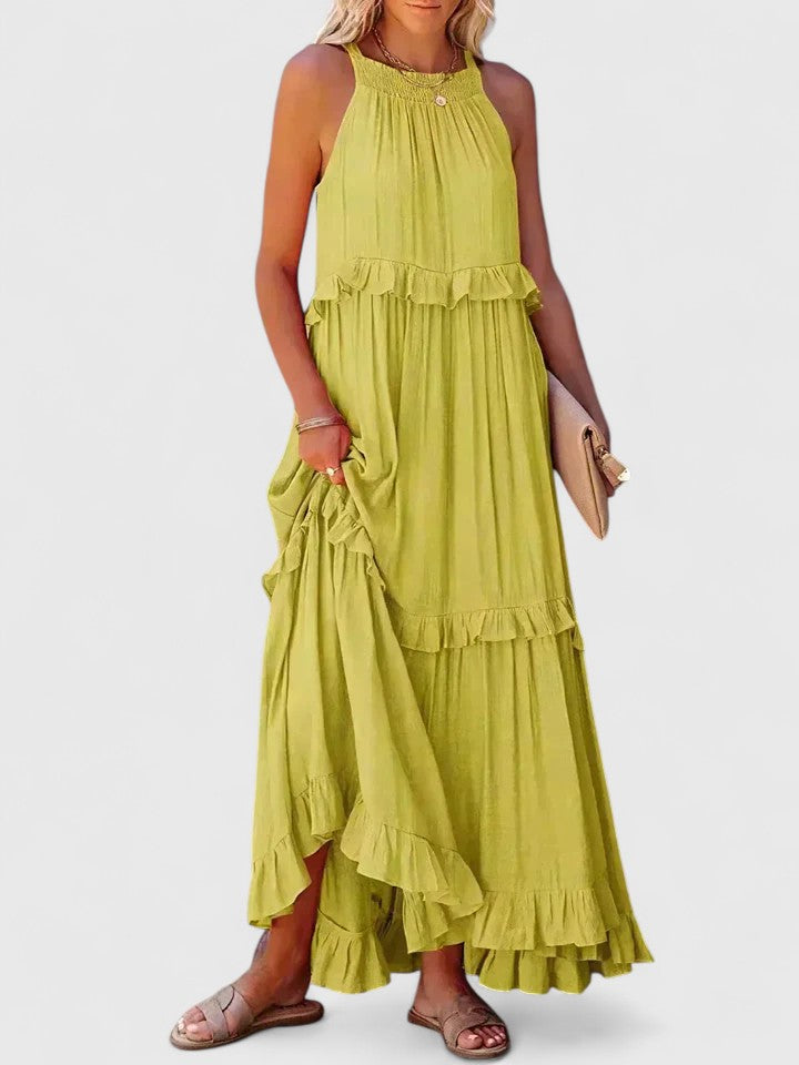 Kamila | Damskie Eleganckie Drapowane Sukienka Maxi