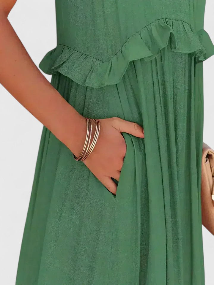 Kamila | Damskie Eleganckie Drapowane Sukienka Maxi