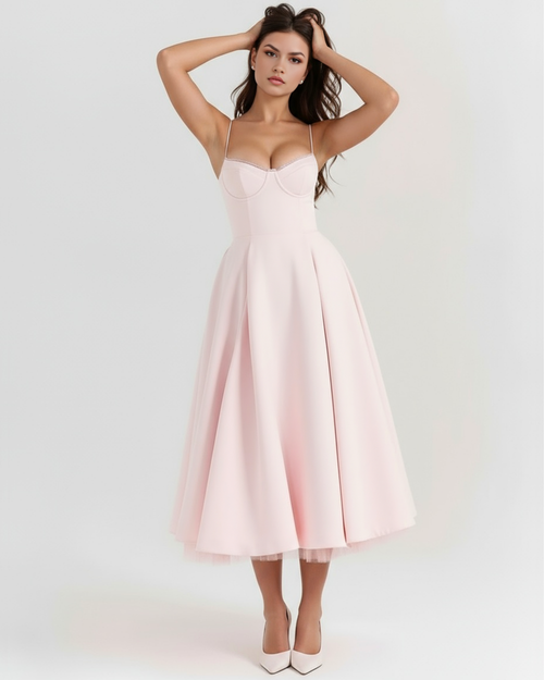 Emilia | Damskie Elegancka Weselna Sukienka A-line