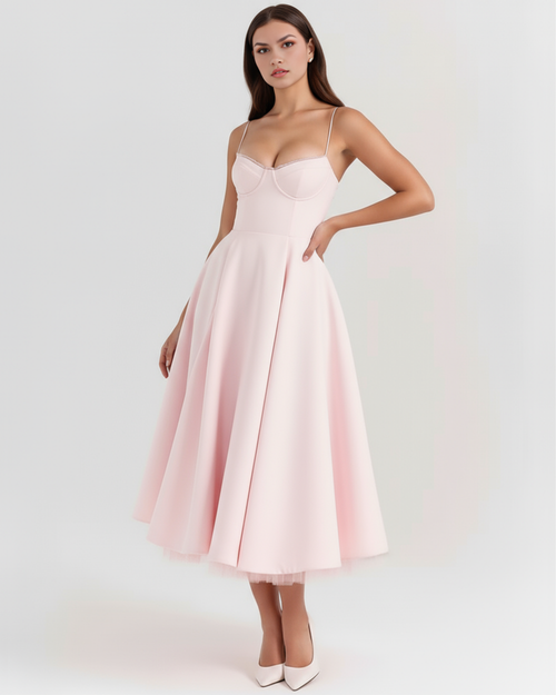Emilia | Damskie Elegancka Weselna Sukienka A-line