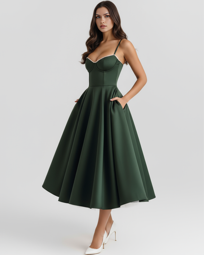 Emilia | Damskie Elegancka Weselna Sukienka A-line