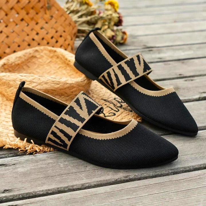 Malwina | Damskie Eleganckie Wsuwane Baleriny Sandały