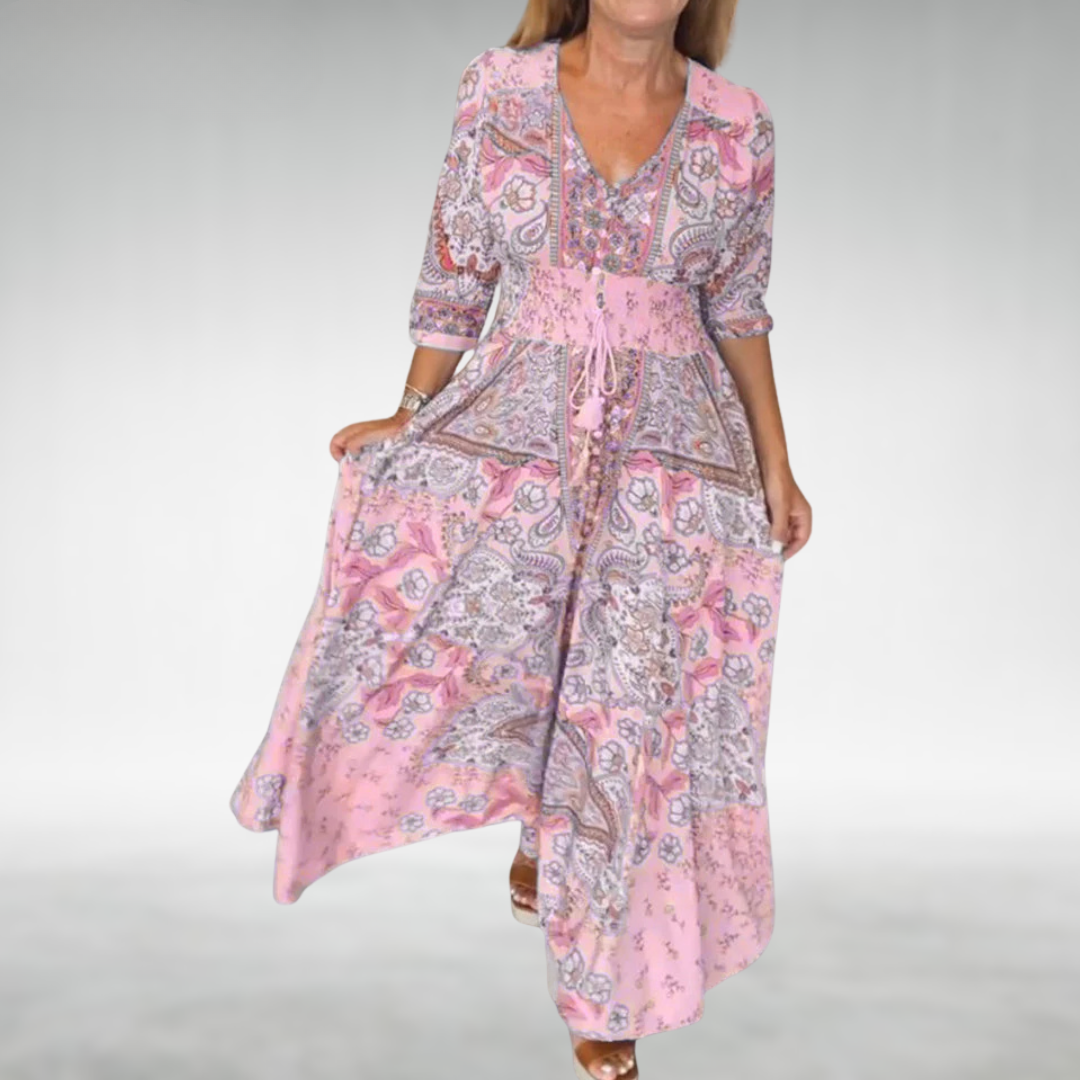 Monika | Damska Letnia Boho Sukienka Maxi