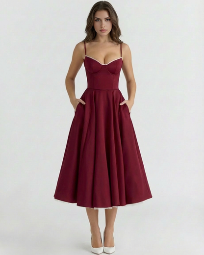 Emilia | Damskie Elegancka Weselna Sukienka A-line