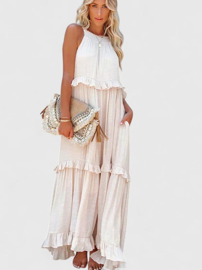Kamila | Damskie Eleganckie Drapowane Sukienka Maxi