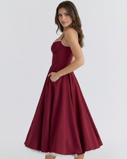 Emilia | Damskie Elegancka Weselna Sukienka A-line