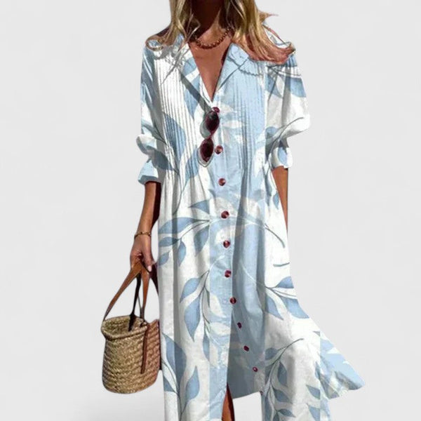 Magdalena | Damskie Letnia Sukienka Boho z Nadrukiem