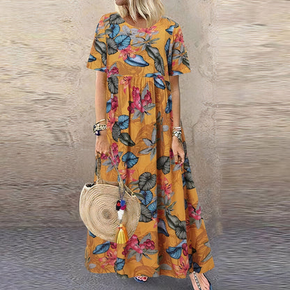 Paulina | Damska Casualowa Kwiatowa Sukienka Maxi