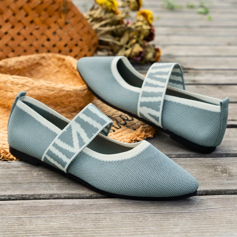 Malwina | Damskie Eleganckie Wsuwane Baleriny Sandały