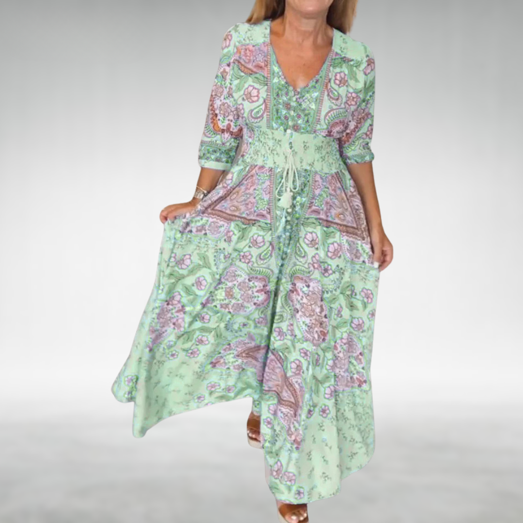 Monika | Damska Letnia Boho Sukienka Maxi