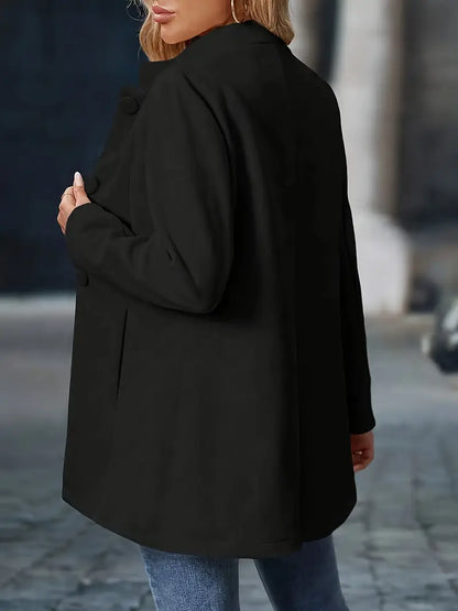 Klaudia | Damskie Elegancki Jesienny Płaszcz na Guziki
