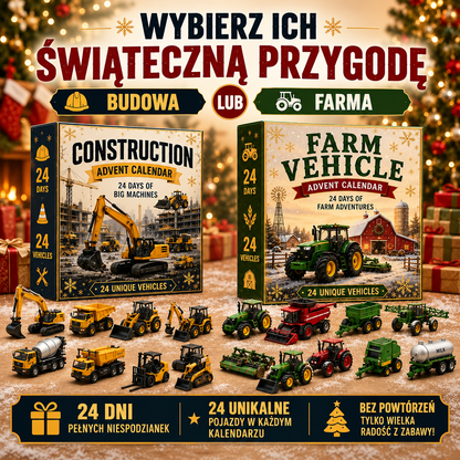 Kalendarz Adwentowy 24 Pojazdy Budowlane
