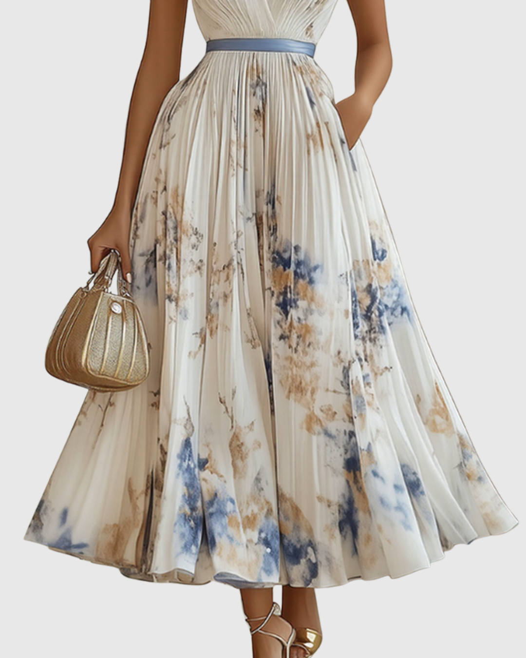 Wiktoria | Damskie Elegancka Plisowana Sukienka A-line