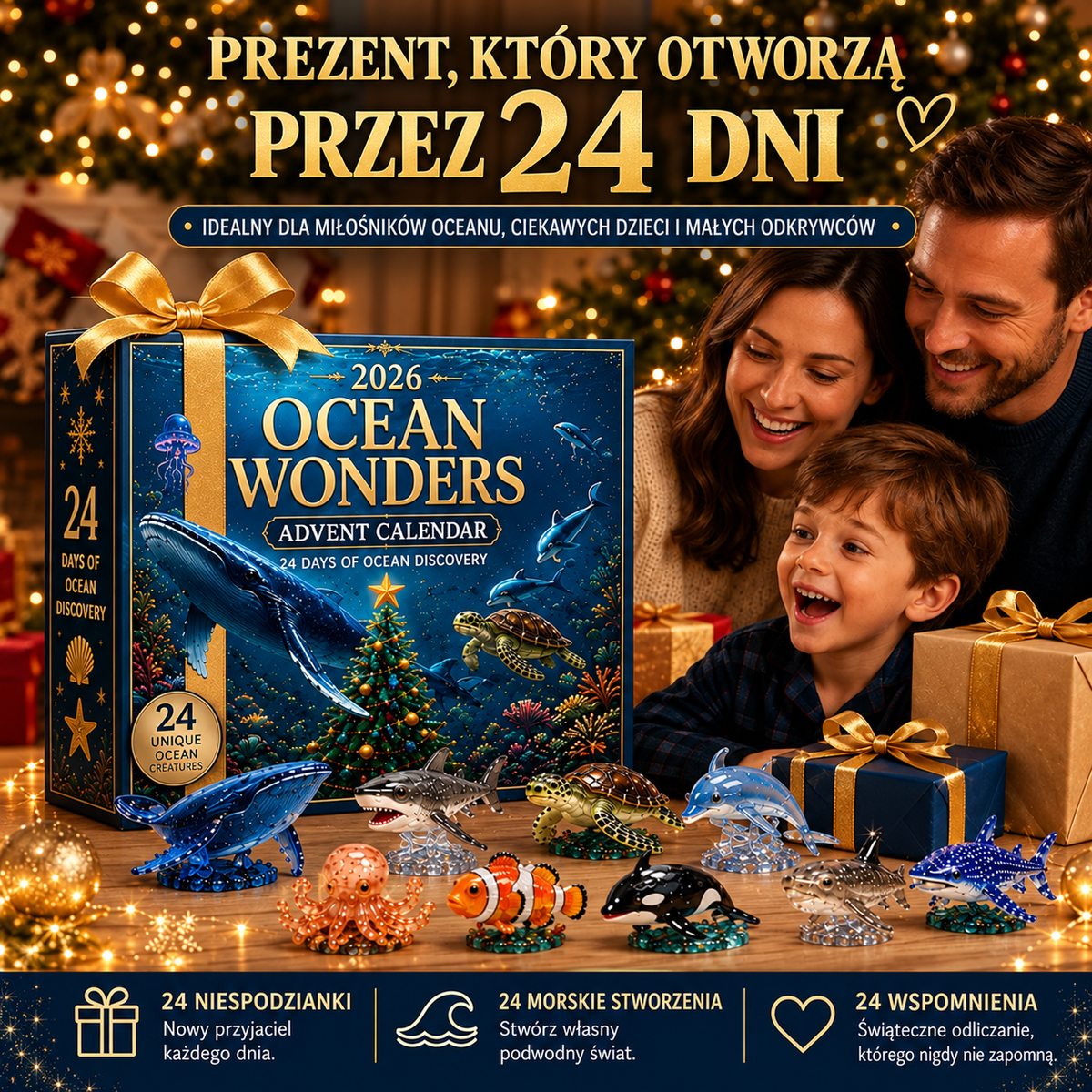 Adwentowy Kalendarz Ocean Wonders z 24 Figurkami