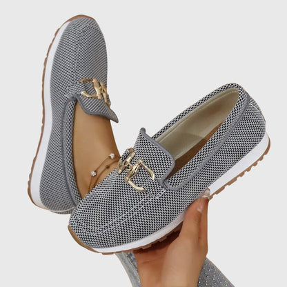 Nadia | Damskie Tekstylne Sportowe Slip-On Mokasyny Sneakersy