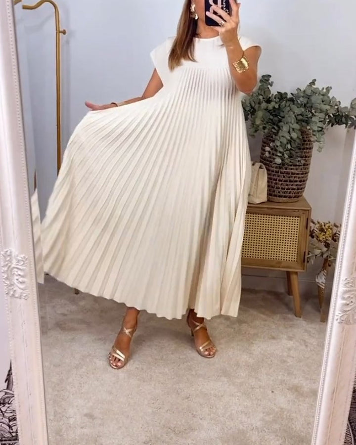 Merle | Damska Elegancka Plisowana Sukienka Maxi