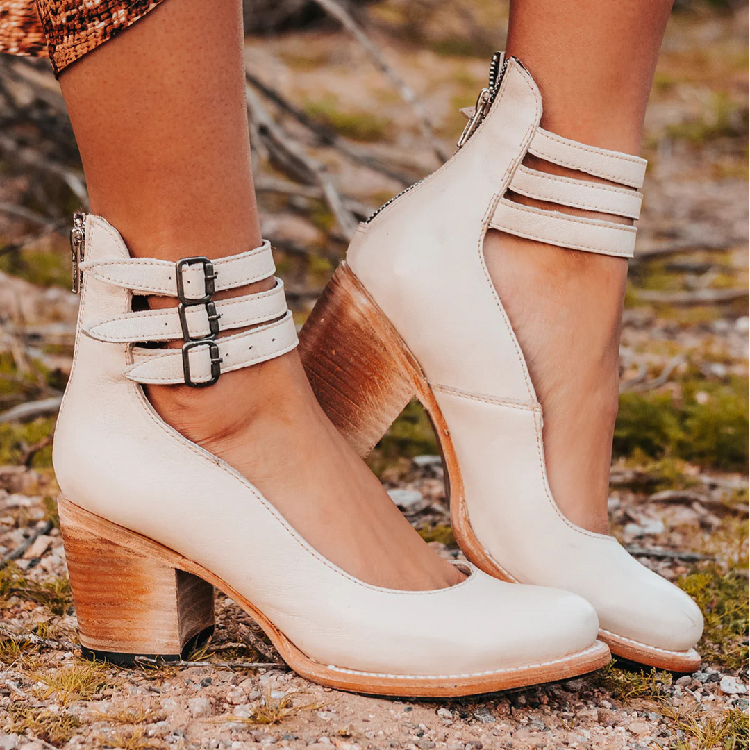 Marlena | Damskie Eleganckie Szeroki Obcas Sandały