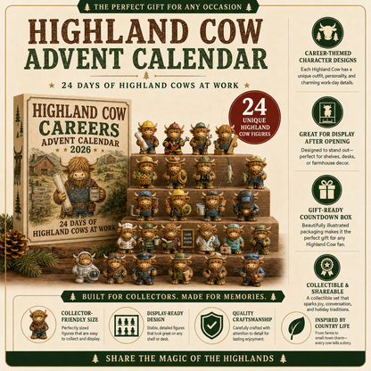 Highland Cow Careers Kalendarz Adwentowy 2026