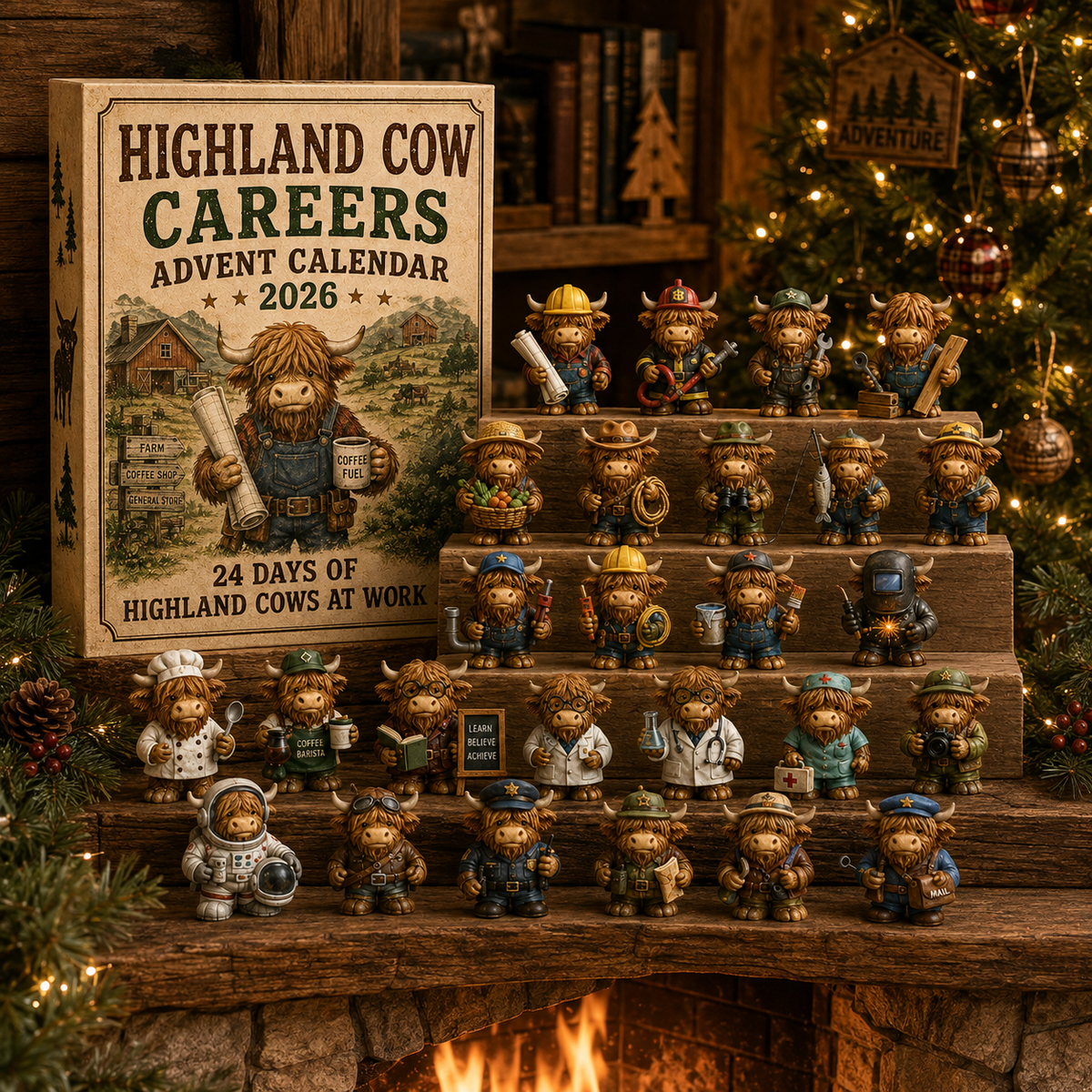 Highland Cow Careers Kalendarz Adwentowy 2026