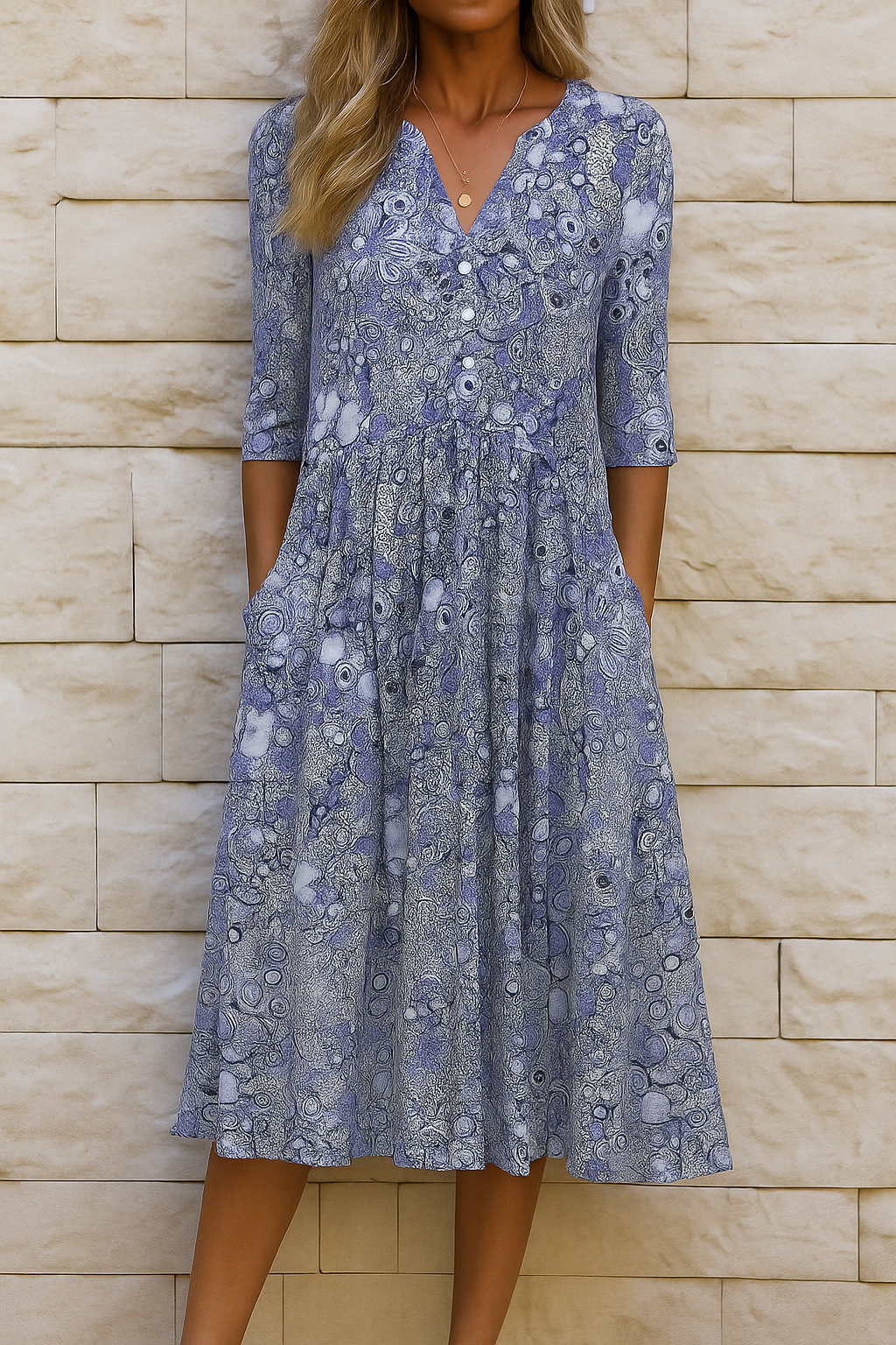 Florisse | Damska Letnia Sukienka Midi w Kwiaty