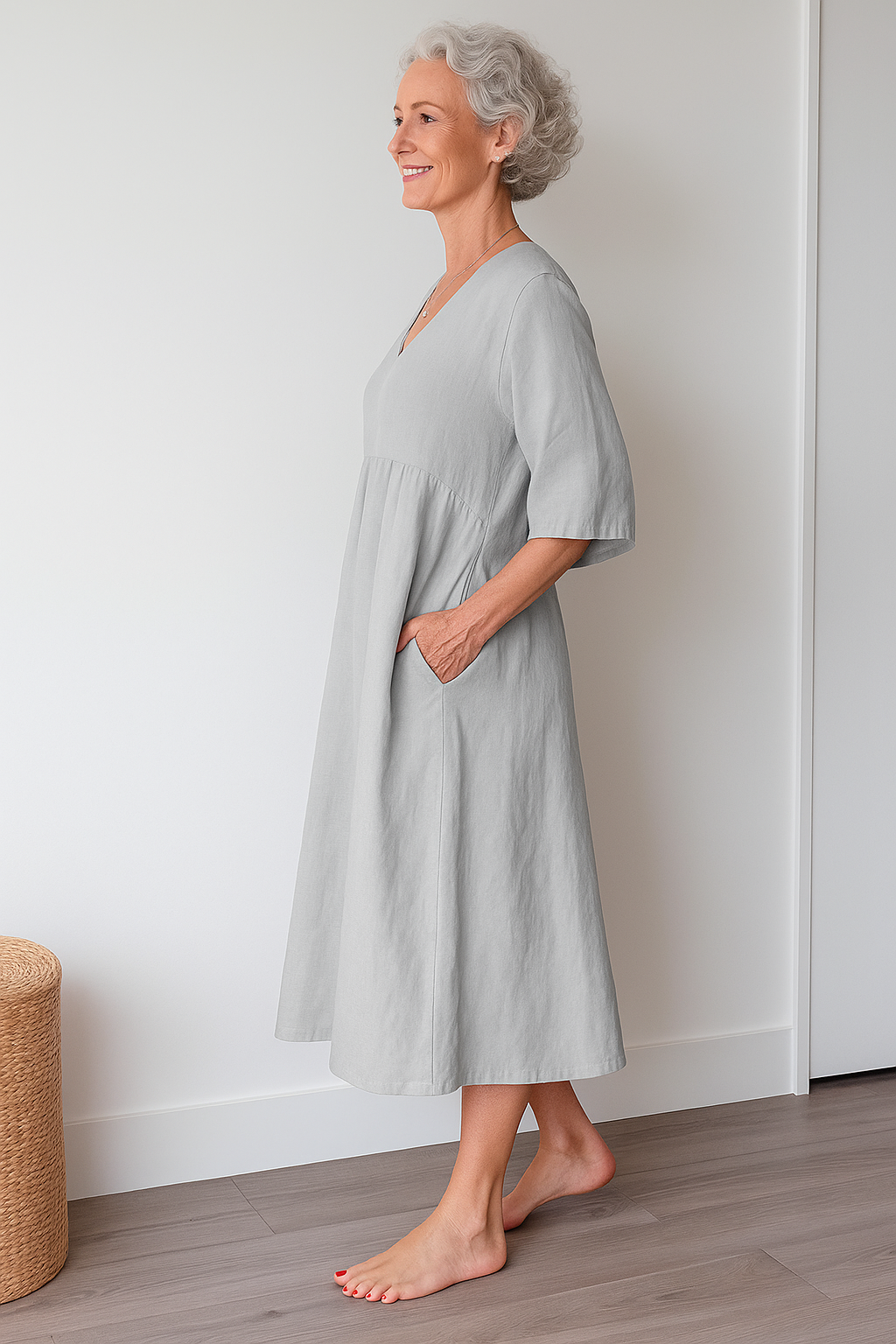 Lucyna | Damskie Casualowa Wygodna Sukienka V-neck
