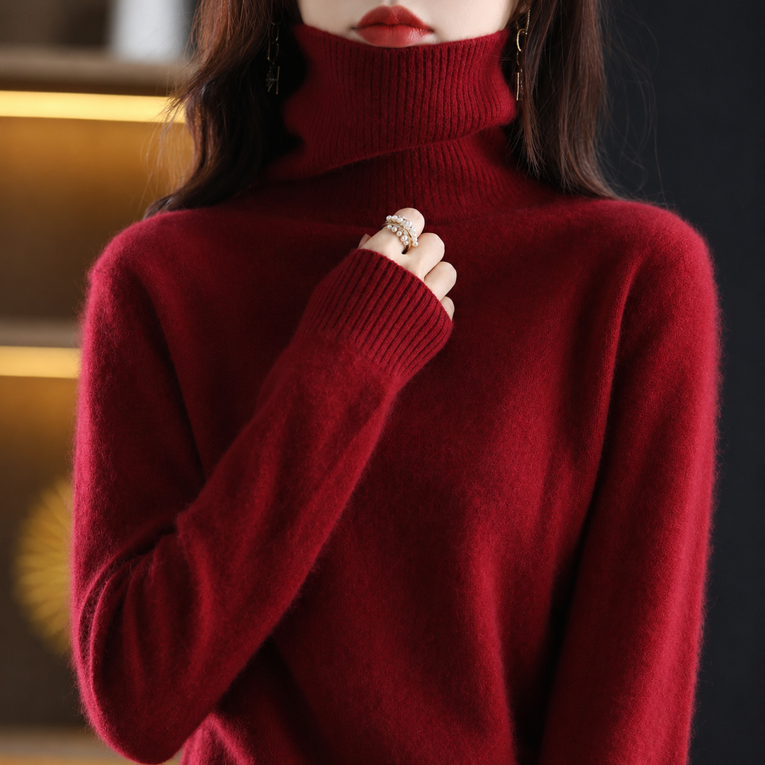 Natalia | Damski Miękki Sweter z Golfem