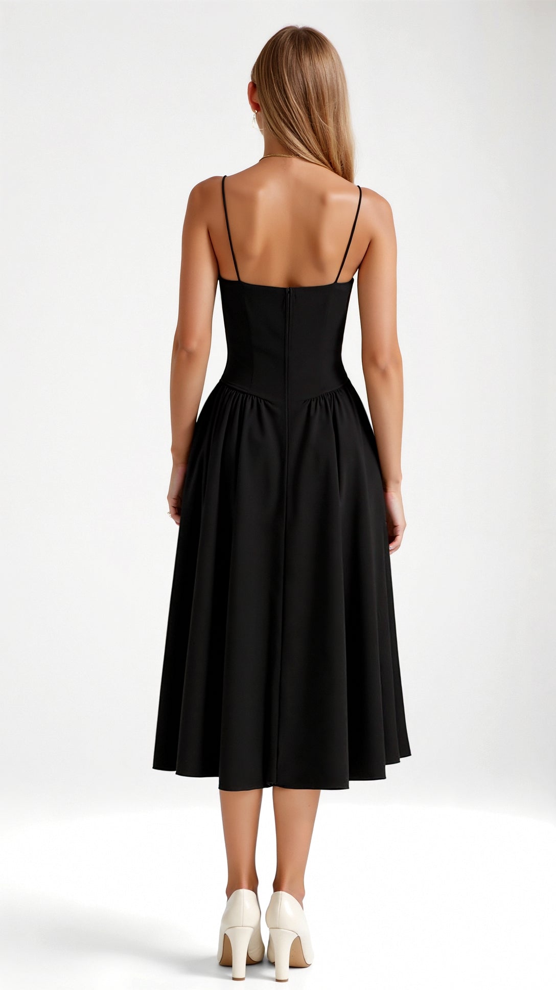 Beata | Damskie Elegancka Sukienka Midi A-line