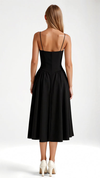Beata | Damskie Elegancka Sukienka Midi A-line