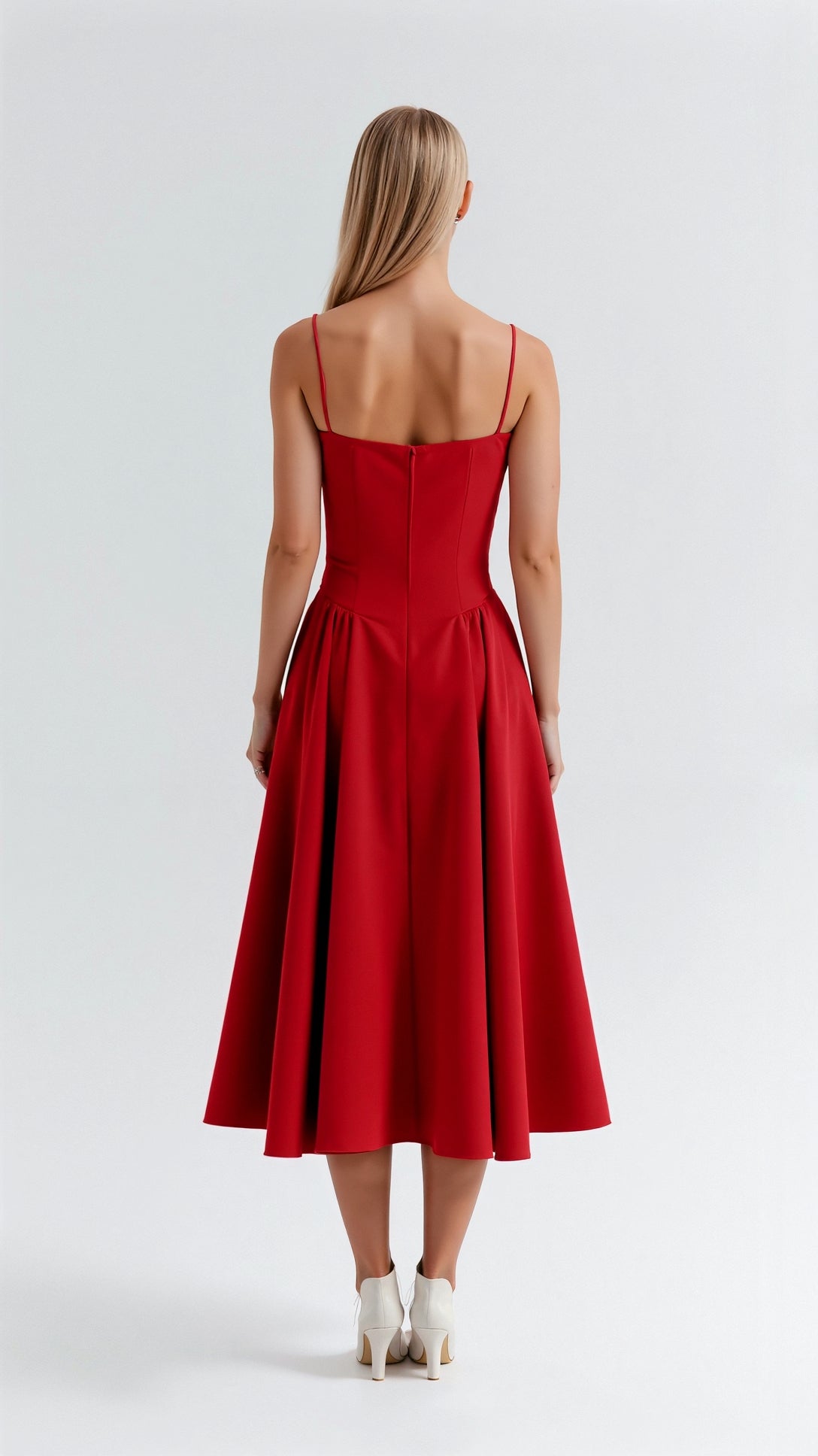 Beata | Damskie Elegancka Sukienka Midi A-line