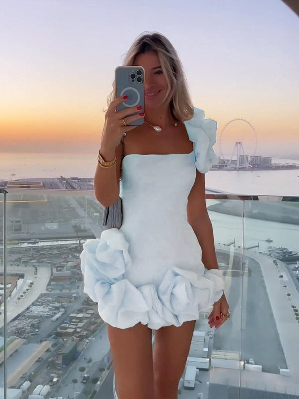 Amelia | Damskie Jednym Ramiączkiem Sukienka Mini Wieczorowa
