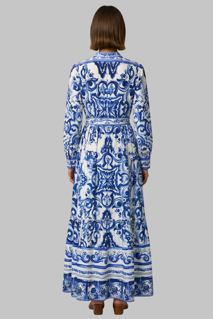 Klaudia | Damskie Kwieciste Letnie Sukienka Maxi
