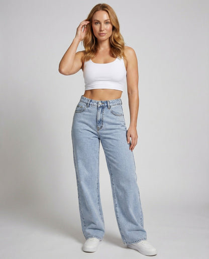Kinga | Damskie Jesienny Wysokim Stanem Jeansy
