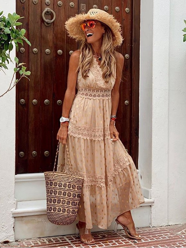 Aneta | Damska Letnia Sukienka Maxi Boho