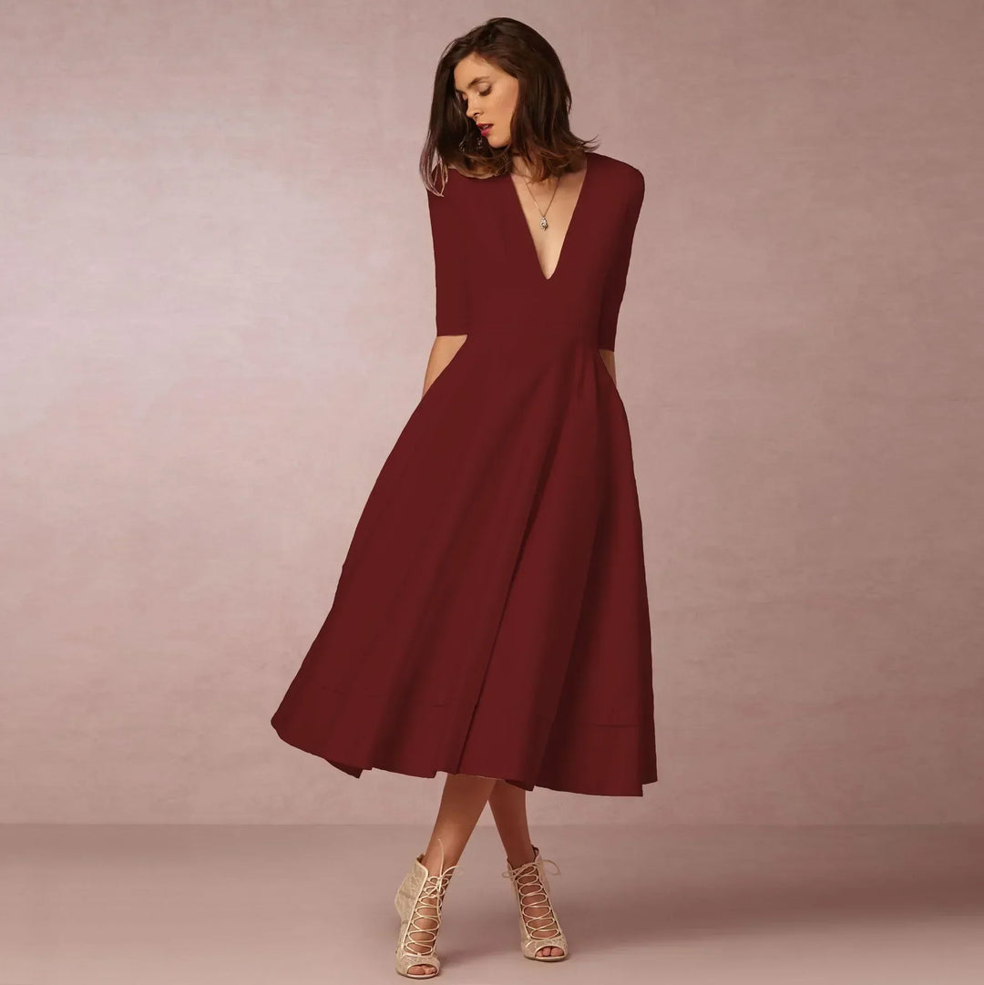 Frederika | Damska Elegancka Wieczorowa Sukienka A-line