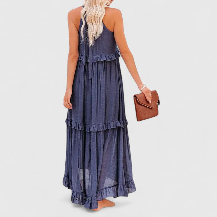 Kamila | Damskie Eleganckie Drapowane Sukienka Maxi